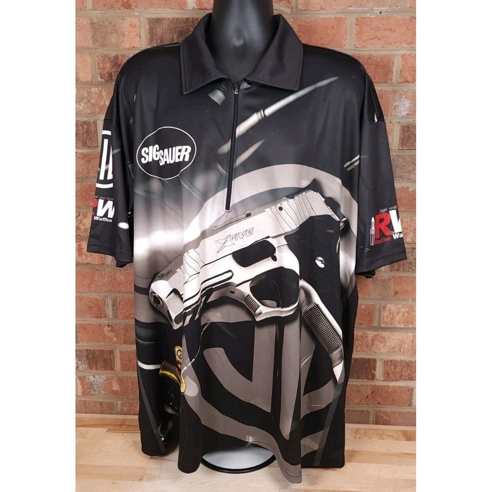Sig Sauer Sublimated Zip Polo Shirt Mens Size 5XL Rothe Waffen